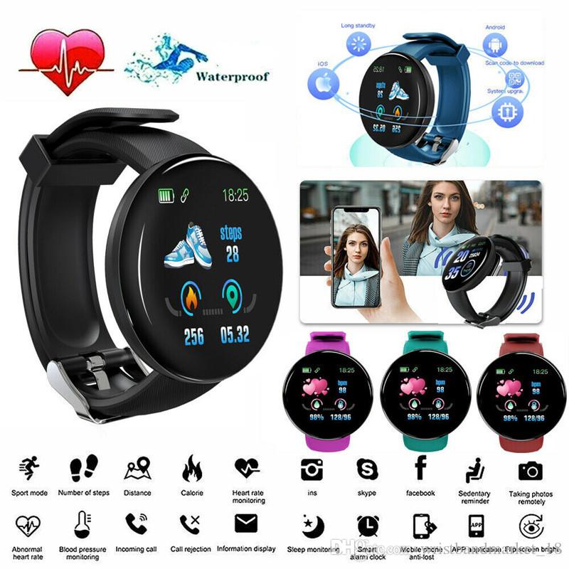 D18 Bluetooth Smart Watch Men Blood Pressure Smartwatch Women Waterproof Sport Heart Rate Fitness Tracker Smart Clock Watches